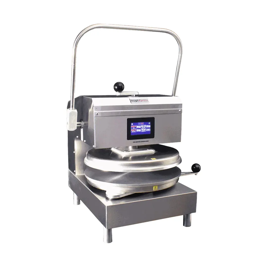 DoughXpress D-TXM-2-18-SS 18" Dual Heat Manual Tortilla/Pizza Dough Press, 3100W, 220V