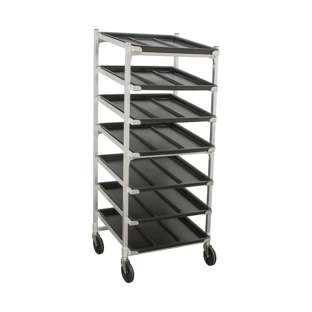 DoughXpress DXDC-5 Mobile Dough Ball Storage Cart w/ 7 Tray Capacity and Tubs