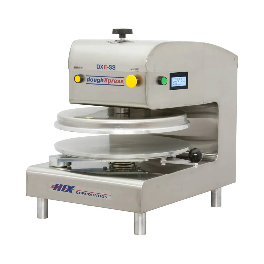 DoughXpress DXE-SS-120 18" Electromechanical Automatic Pizza Dough Press with Single Heat and Digital Temperature Control