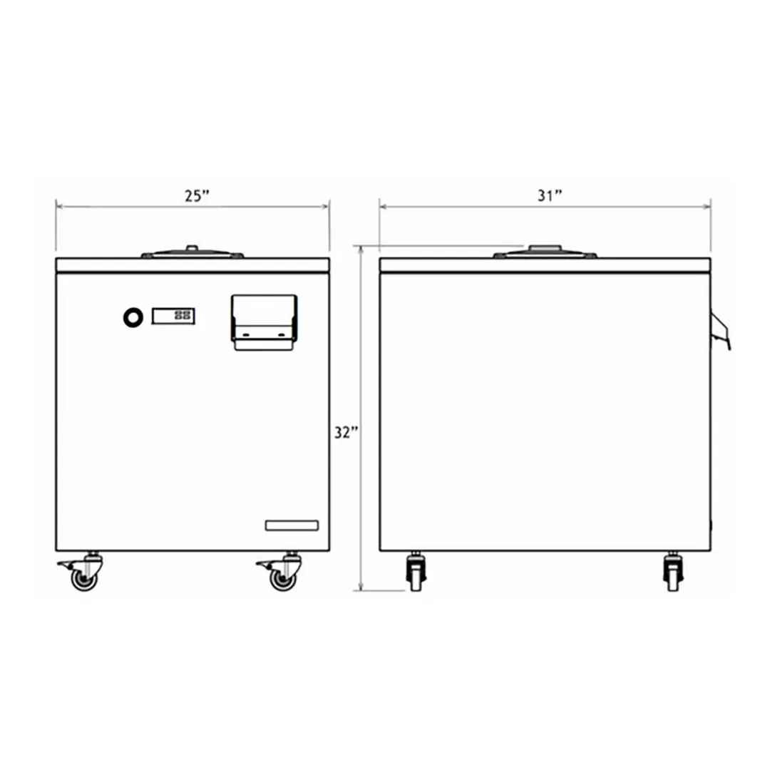 CPI CDM-12K Silvershine™ 12K Cutlery Dryer/Polisher Sanitizer, Floor Model