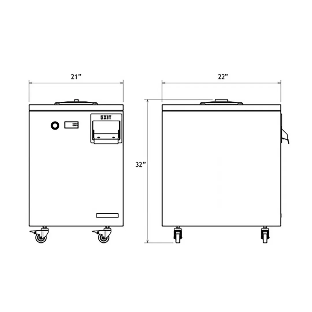 CPI CDM-5K Silvershine™ 5K Cutlery Dryer/Polisher Sanitizer, Floor Model