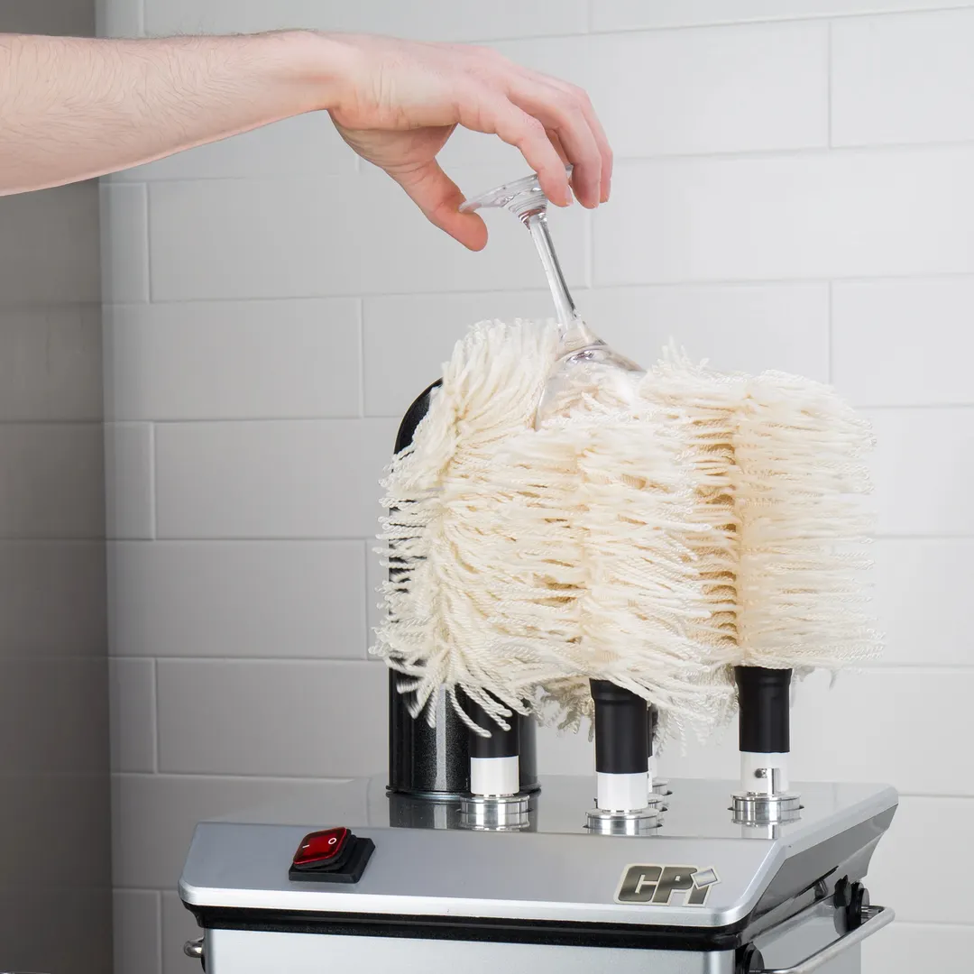 CPI GP5-SILVER StemShine Pro Five Brush Electric Glass Polisher
