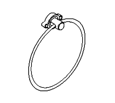 Perlick 736B Towel Ring Field Installed, Chrome, 4" Diameter, Brass Construction