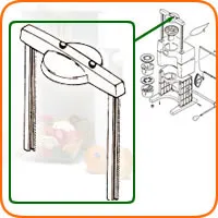 Sunkist S-11 Crossbar Assembly – Stainless Steel, 12” Length, 1.5” Width, 3.5” Height, Fruit & Vegetable Cutter Part
