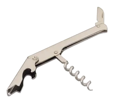 Browne USA 1147K Waiter Corkscrew, 4½" Length, Nickel‑Plated Silver Handle, Nickel Blade – Bar Tool