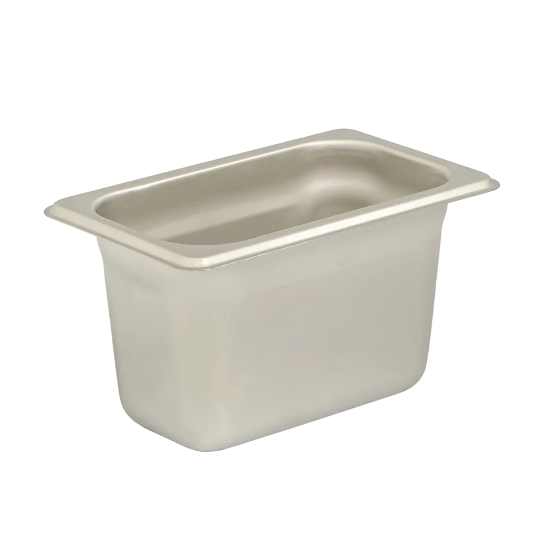 Browne USA 22196 Steam Table Pan – 1/9 (1.1 Qt) 6-7/8"L x 4-1/4"W x 6"D, 22‑Gauge Steel Anti‑Jam NSF