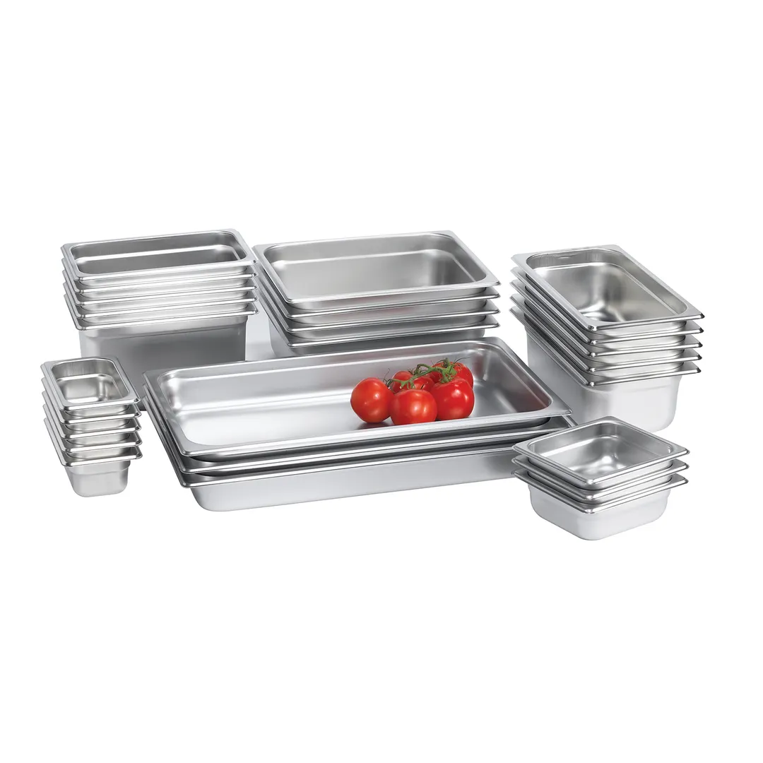 Browne USA 22241L Table Pan, 2.1qt, 20-3/4"L x 6-7/16"W x 1-3/10"D, 22‑Gauge 304 Steel, Anti‑Jam