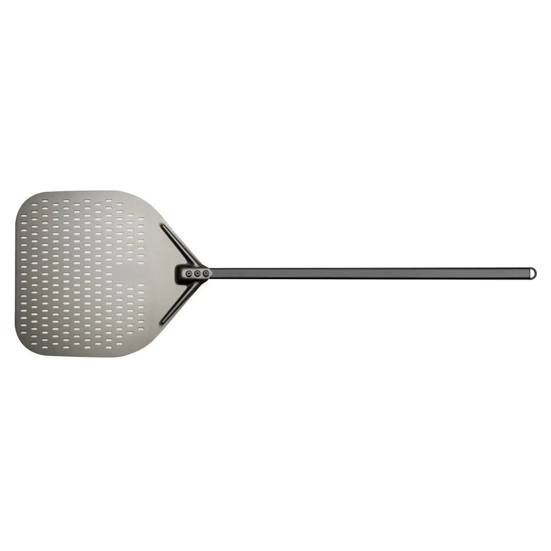Browne USA 246260 - Square Pizza Peel, 18" x 16" Perforated Al Blade, 26" Al Handle, 20"‑29" Length