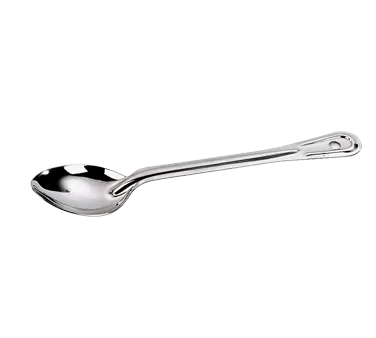 Browne USA 2770 - 15" Stainless Steel Serving Spoon, Grooved One‑Piece Handle, 1.5 mm Thick
