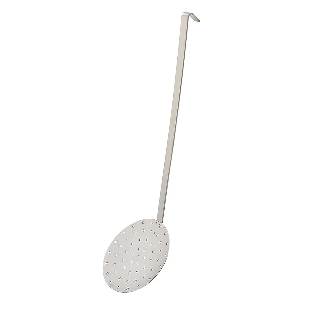Browne USA 375 Skimmer - 6" Perforated Bowl, 13.7" Hooked Handle, Polished Stainless, 6" Diameter