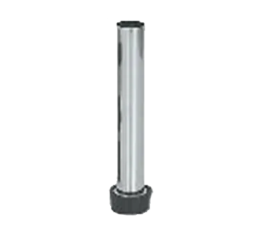 Browne USA 40100200 Overflow Tube, 7½" Length, Brass Nickel Plated, Neoprene Stopper, Fits 1½" Drain