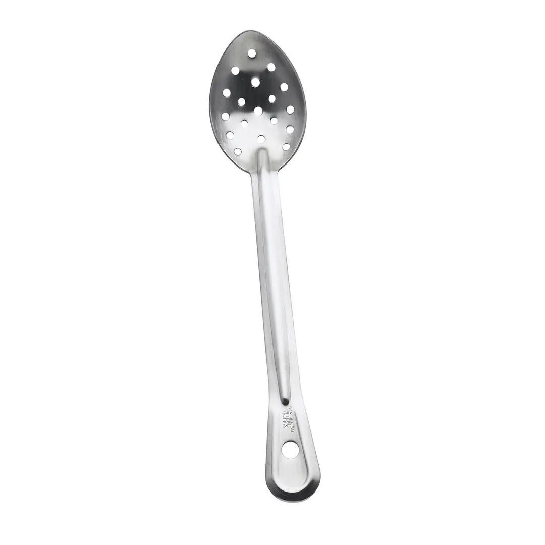 Browne USA 4762 - Perforated Serving Spoon, 13", Stainless Steel, Satin, Non‑Insulated Handle
