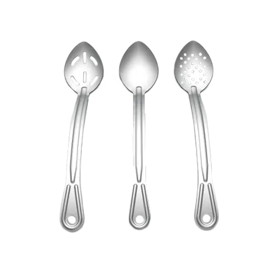 Browne USA 4765 Renaissance Basting Spoon – 13" Stainless Steel, Non‑Insulated Handle, Satin