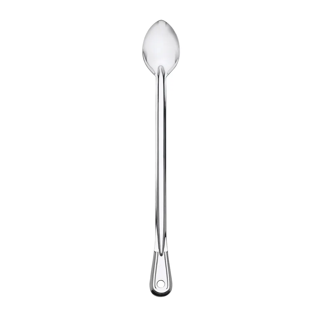 Browne USA 4780 Serving Spoon – 18" Reinforced Handle, Deep Groove, 1.5 mm Stainless Steel
