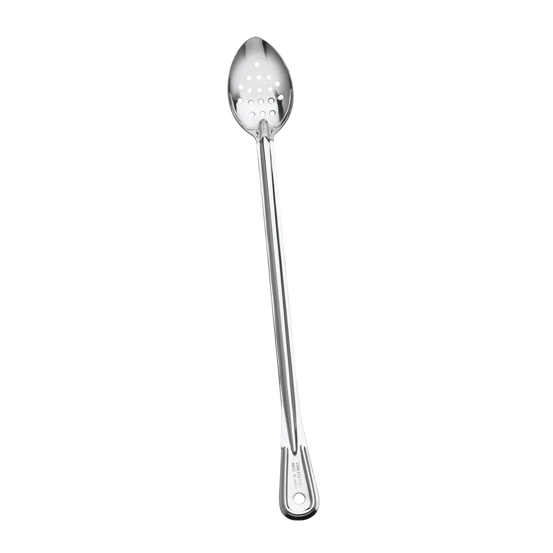 Browne USA 4784P - Perforated Serving Spoon, 21" Stainless Steel Mirror, 1.5 mm Thickness