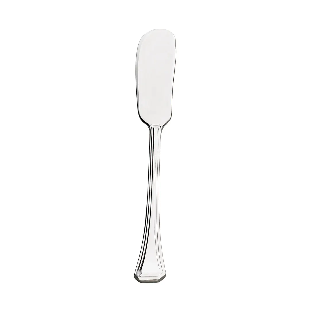 Browne USA 502022 Oxford Butter Spreader, Bent 6-2/5" Stainless Steel, 18/0 Mirror - Dozen