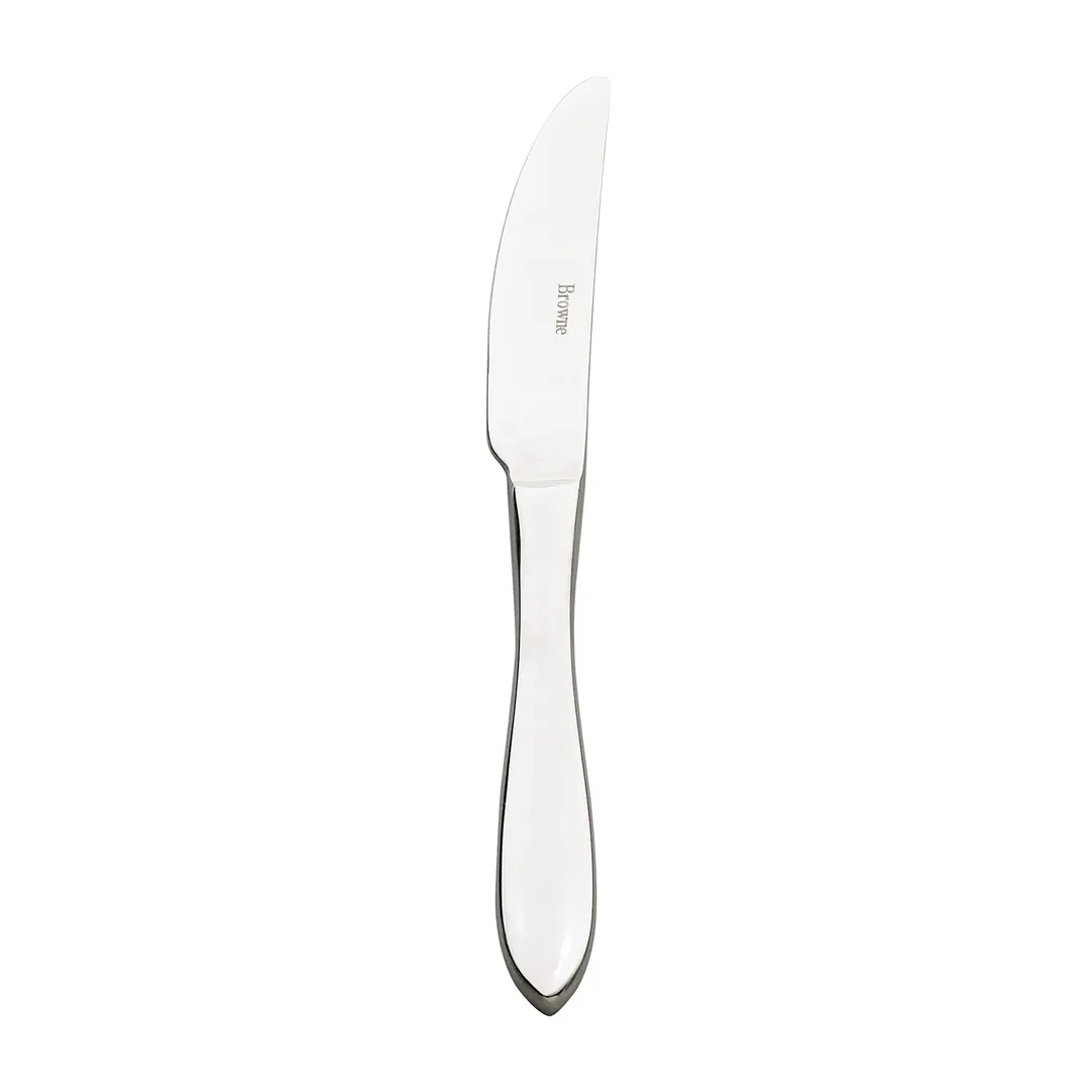 Browne USA 502121 Eclipse Dessert Knife, 7-1/10" 13/0 Stainless Steel Mirror - Dozen