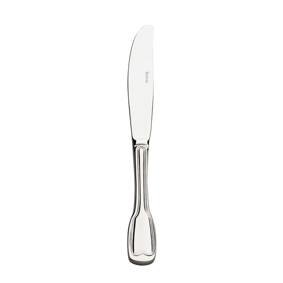 Browne USA 502221 Lafayette Dessert Knife, 7.1" Blade, 13/0 Stainless Steel, Mirror - 1 Dozen
