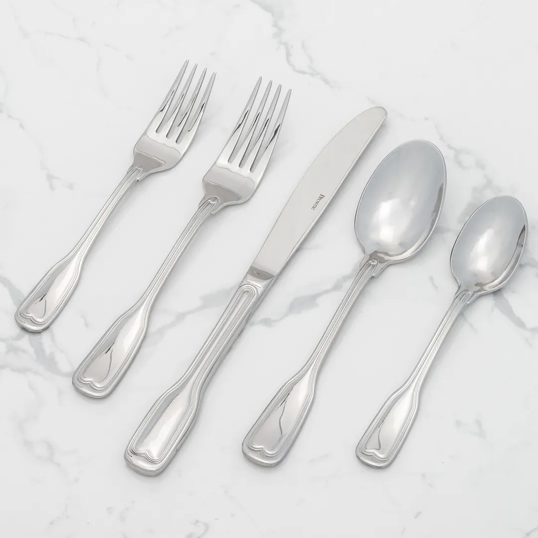 Browne USA 502223 Lafayette Teaspoon, 6-1/10" 18/0 Stainless Steel Mirror, 5"-6" - 1 Dozen