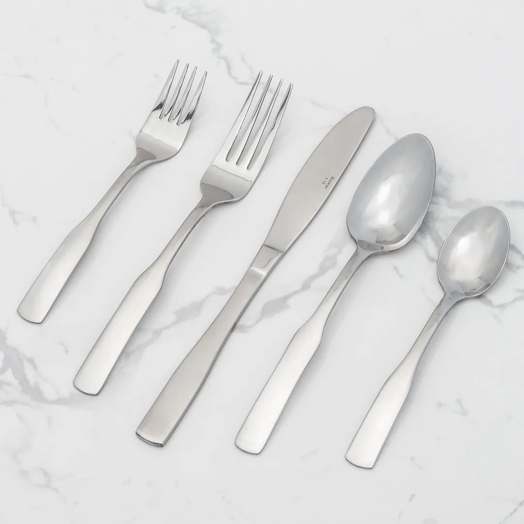 Browne USA 502710 Salad Fork, 6-3/10" 18/0 Stainless Steel, Mirror, Satin Handles - Dozen