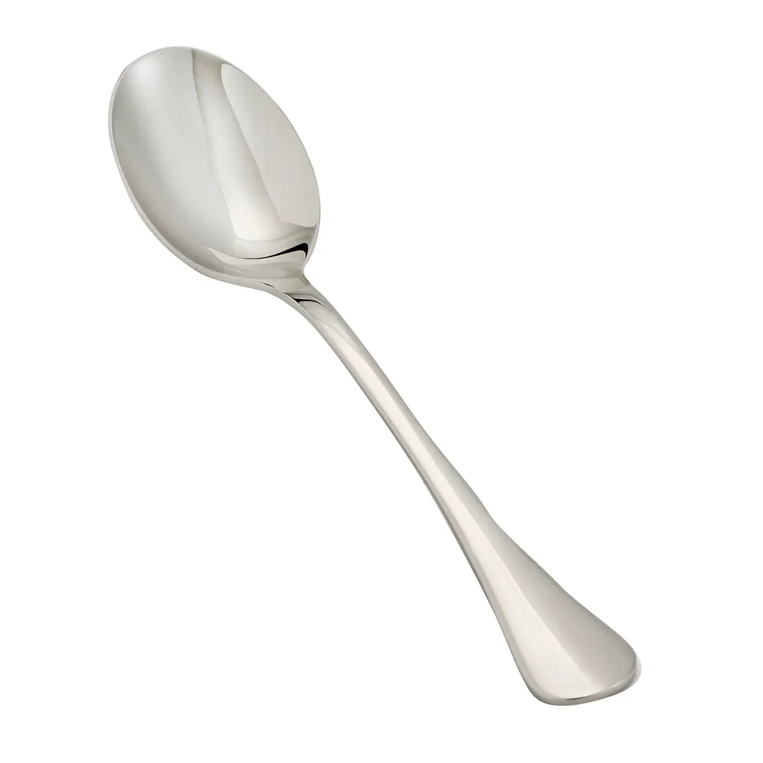 Browne USA 503202 Luna Dessert Spoon, 7" Length, 18/10 Stainless Steel, Mirror Finish - 1 Dozen