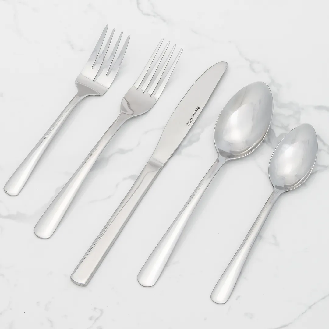 Browne USA 503810 - WIN2 Salad Fork, 6" Length, 18/0 Stainless Steel, Mirror - Dozen
