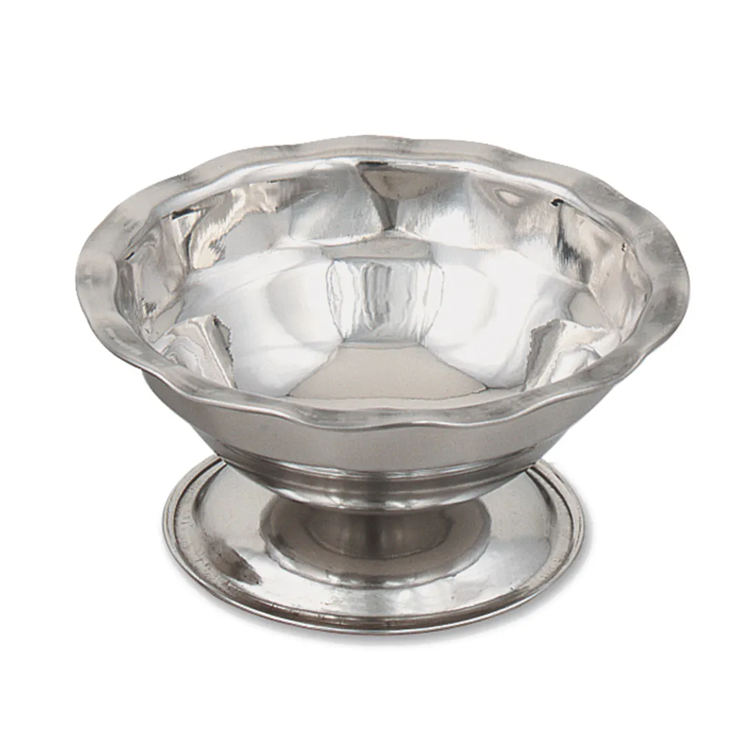 Browne USA 515043 Sherbet Sundae Dish, 3-1/2 oz, 3-4/5" Dia, Base, Stainless Steel Mirror