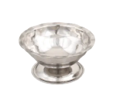 Browne USA 515044 Sherbet Sundae Dish 5 oz (4-3/10" Dia.) Paneled Edge Base Stainless Steel Mirror