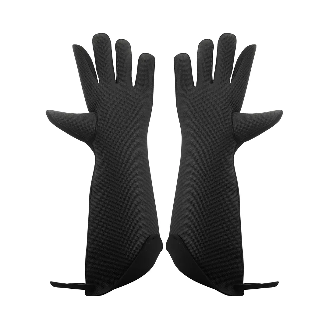 Browne USA 5430502 5‑Finger Glove, Kevlar/FLXaPrene Black, 15", -134°F‑500°F Protection - 1 Pair