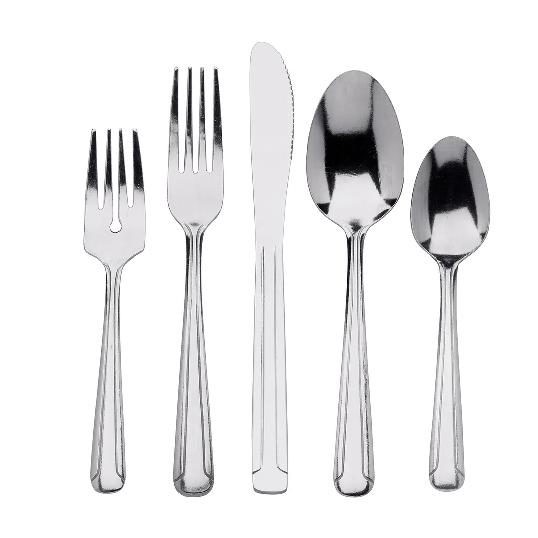 Browne USA 5509 Soup Bouillon Spoon, 5-4/5" Length, 18/0 Stainless Steel, Medium Weight - Dozen