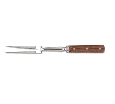 Browne USA 5551 Pot Fork, 14" Length, Forged Stainless Steel Blade, Walnut Wood Handle with Rivets