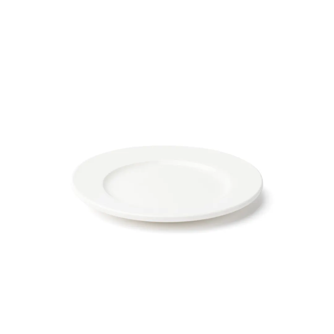 Browne USA 5630106 China Plate, 6.5" Round Wide Rim, White Porcelain Vitrified - Dozen