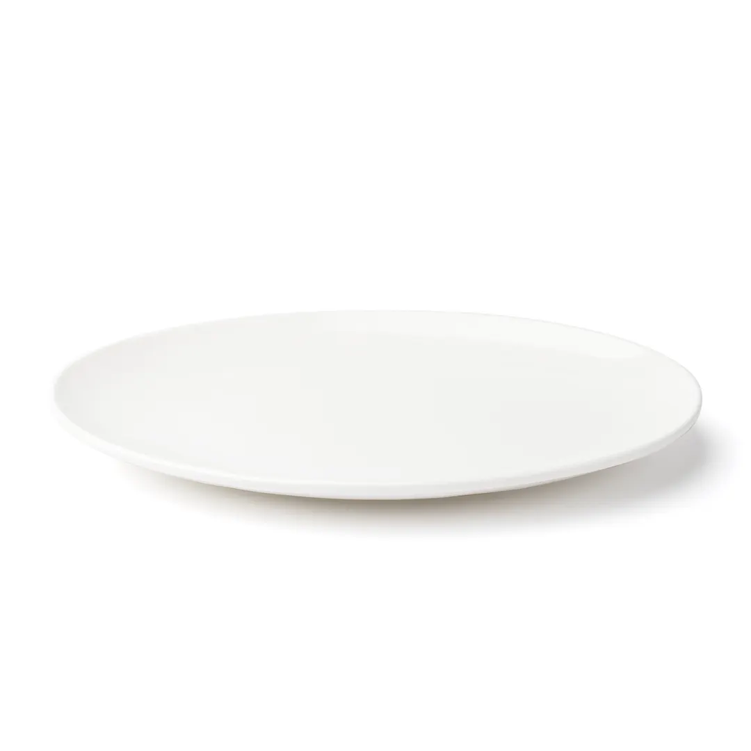 Browne USA 5630115 - Oval Plate, 10" x 7.25", White Vitrified Porcelain, Coupe Rim, 1 Dozen