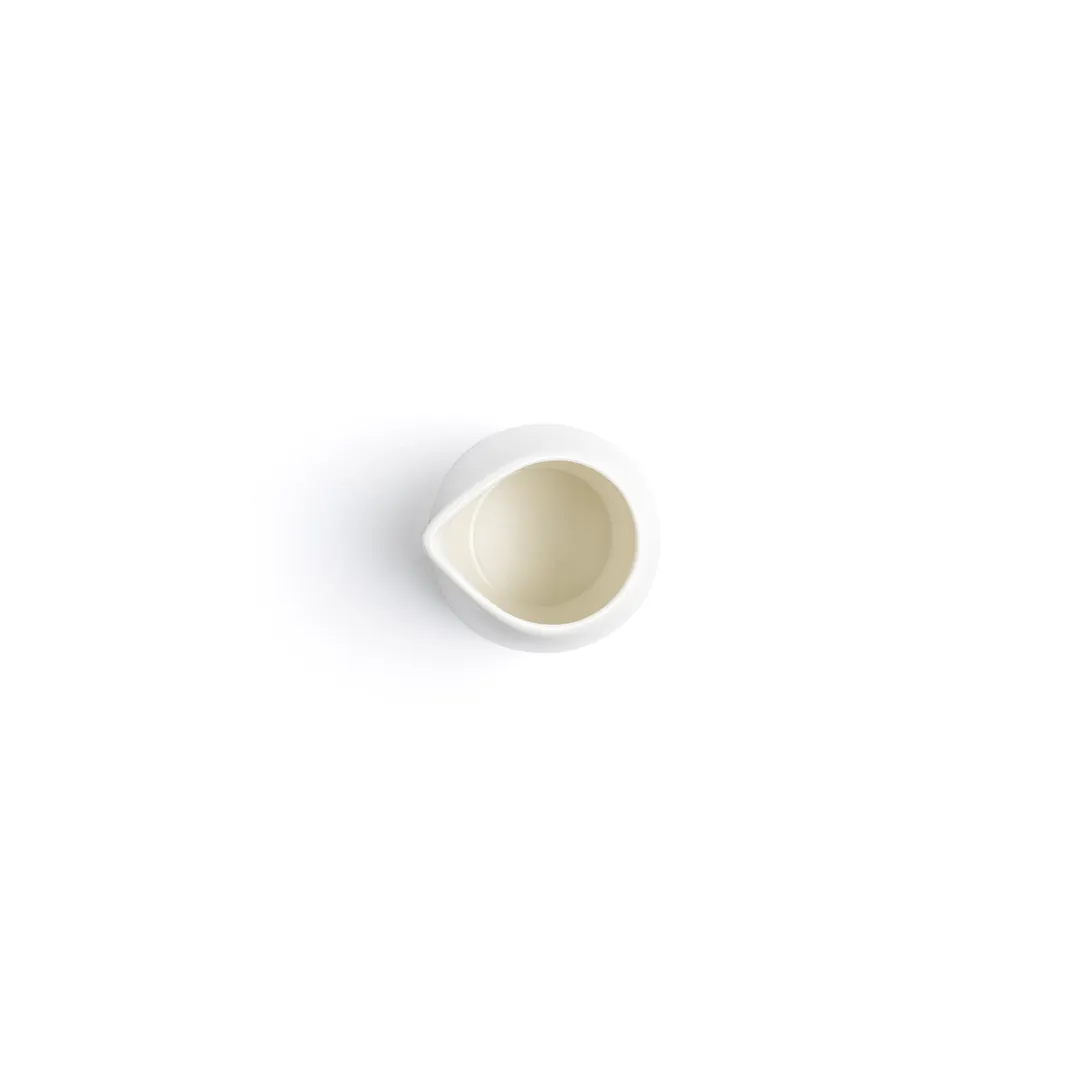 Browne USA 5630120 Creamer Pitcher, 5.4 Fl Oz (160ml) Porcelain, 2.75"x2.75"x3" No-Handle - Dozen