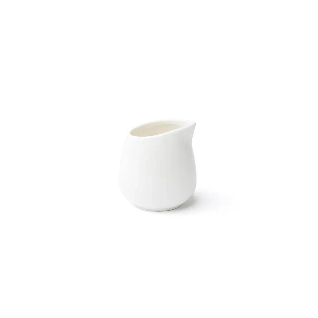Browne USA 5630120 Creamer Pitcher, 5.4 Fl Oz (160ml) Porcelain, 2.75"x2.75"x3" No-Handle - Dozen