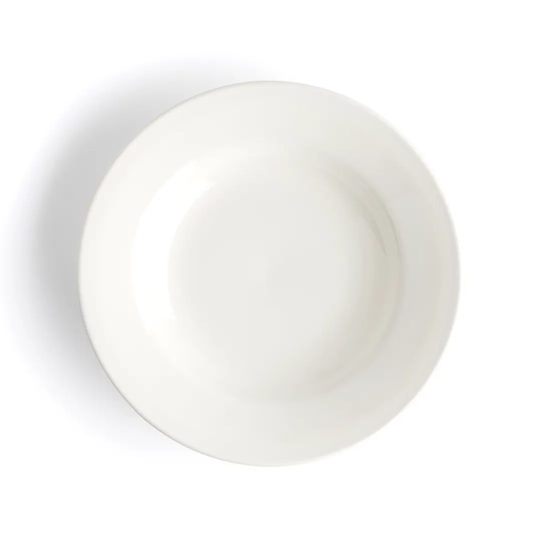 Browne USA 5630157 - 9.25" White Round Porcelain Bowl, 8 Oz (250ml) General, Foundation - Dozen