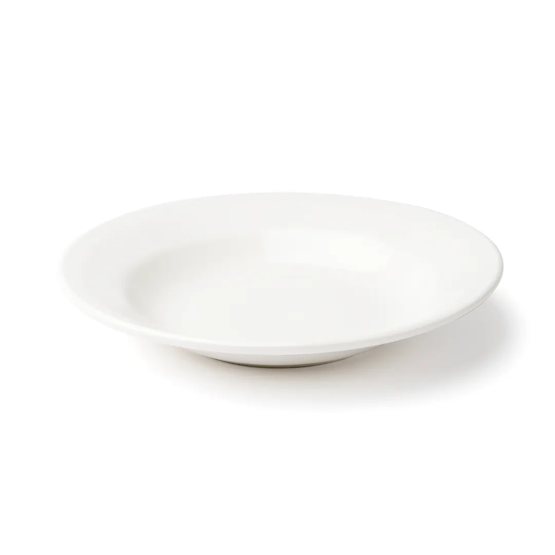 Browne USA 5630157 - 9.25" White Round Porcelain Bowl, 8 Oz (250ml) General, Foundation - Dozen