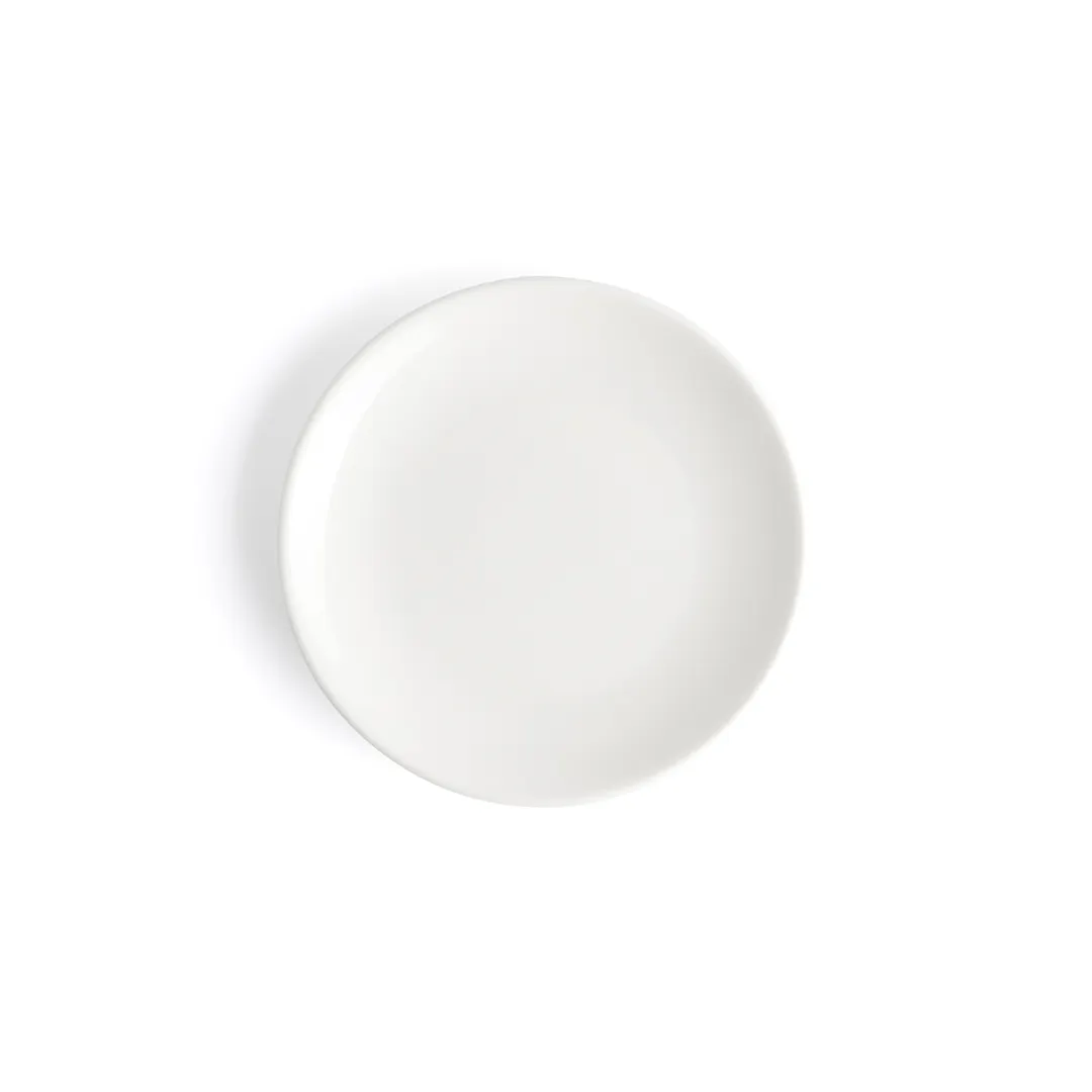 Browne USA 5630162 Round China Plate, 6.5" Coupe Rim, White Porcelain - Dozen