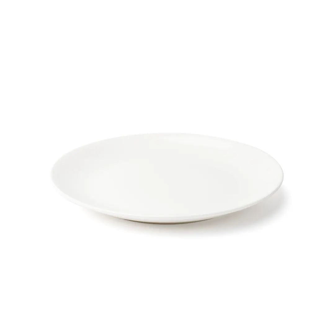Browne USA 5630163 - 8" Round China Plate, High Alumina Porcelain, White Coupe Rim - Dozen