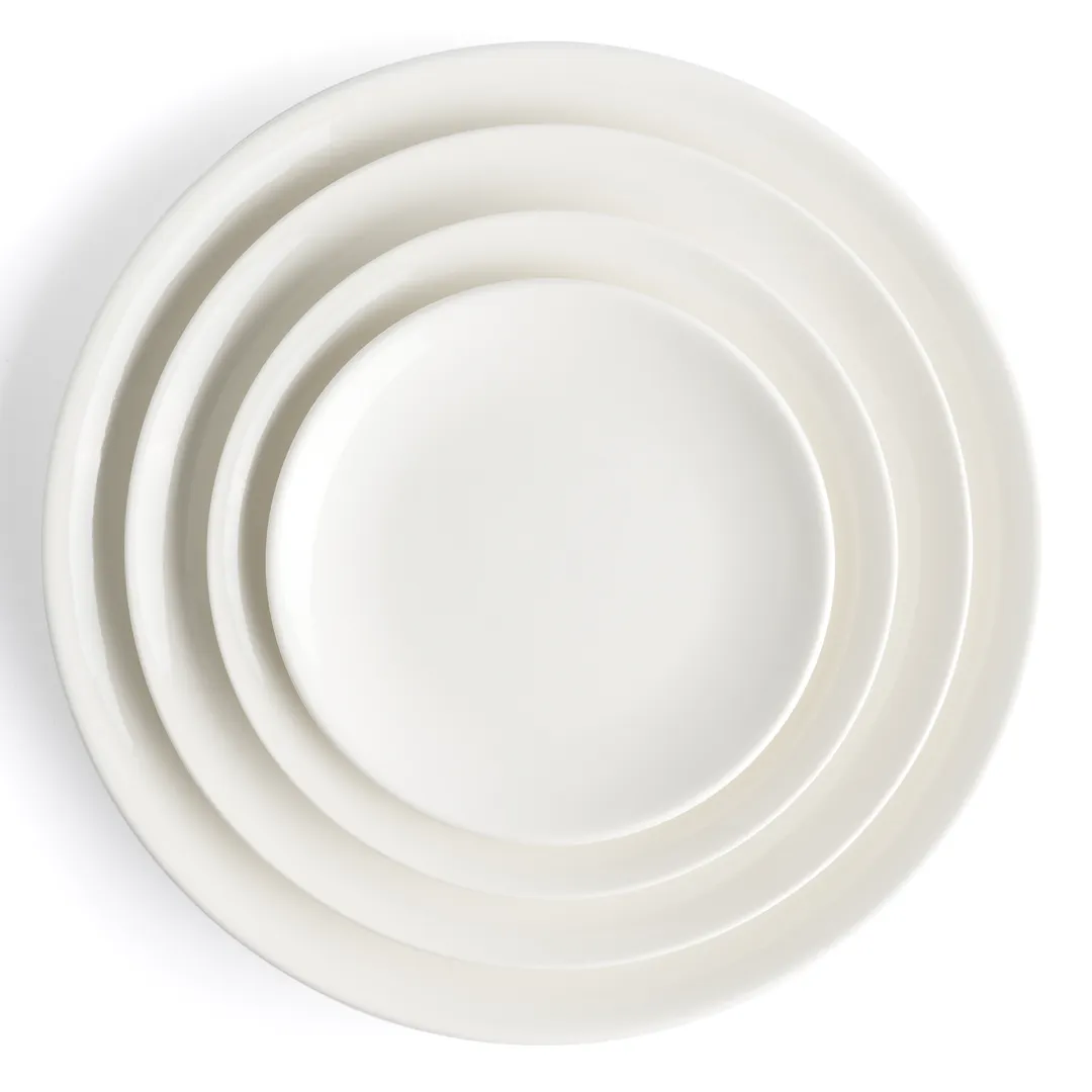 Browne USA 5630168 Round 12" Plate, Coupe Rim, High‑Alumina Porcelain, White - Dozen