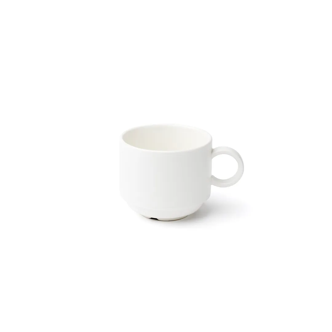 Browne USA 5630178 - White Porcelain Stackable Cup, 7.8 fl oz (230ml), 4.25"x3.25"x2.75", - Dozen