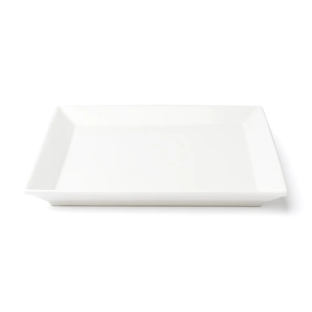 Browne USA 5630194 China Plate, 8.5" Square White Porcelain With Wide Rim, - Dozen