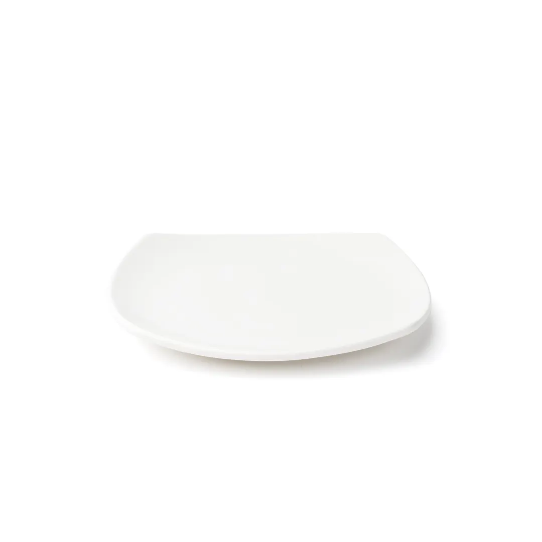 Browne USA 5630195 China Plate, 6.75" Square Coupe Rim, White Porcelain - Dozen
