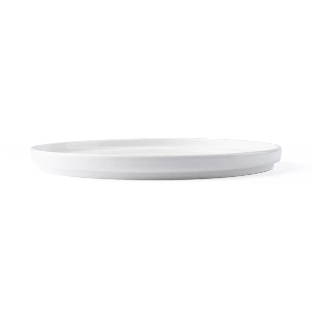 Browne USA 5630209 Chef Plate, 9" (22.9 cm) Round White High‑Alumina Porcelain with Deep Rim - 1 Dozen