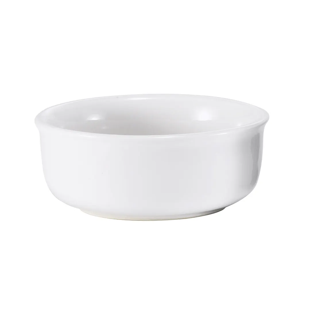 Browne USA 564005W Ramekin Sauce Cup, 8 oz (7-9 oz), 4-1/2" Dia × 1-4/5" H, White Porcelain