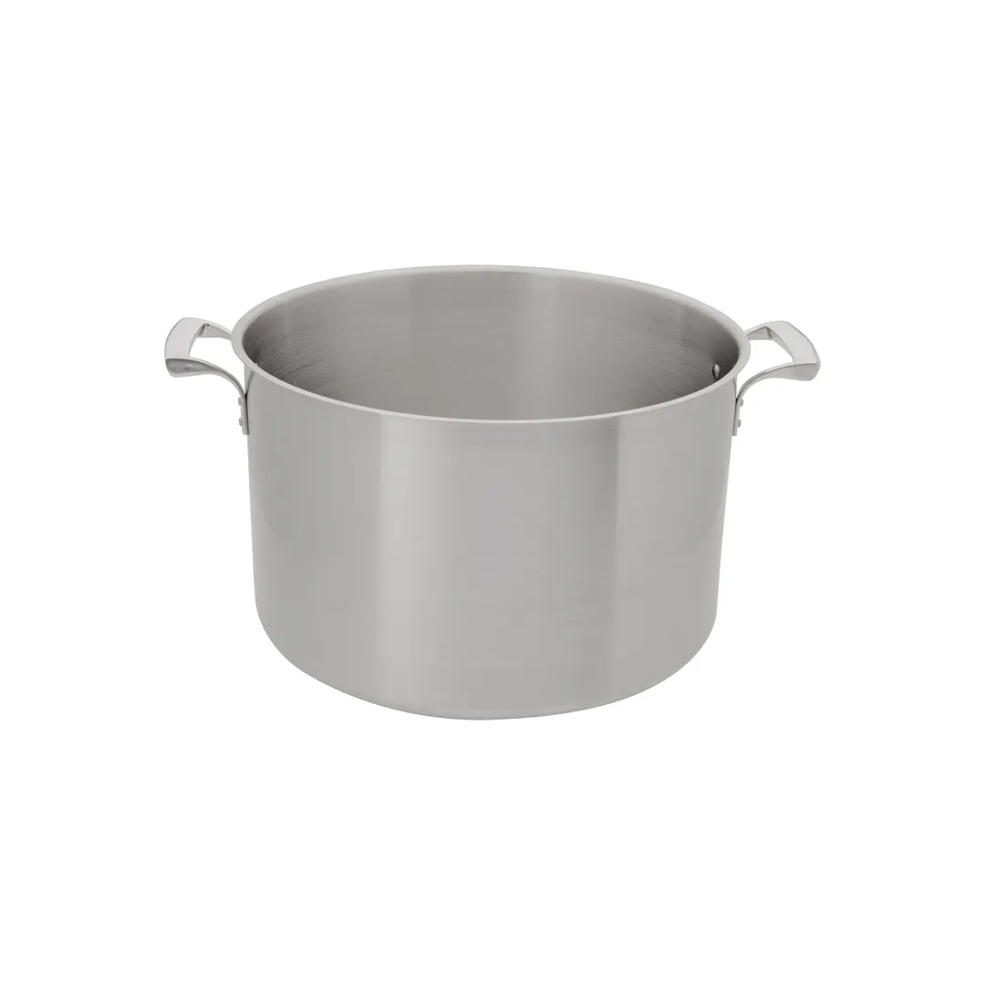 Browne USA 5723960 Thermalloy Stock Pot, 60 Qt, 19½"×12½" H, Stainless/¼"Core, Natural, Induction