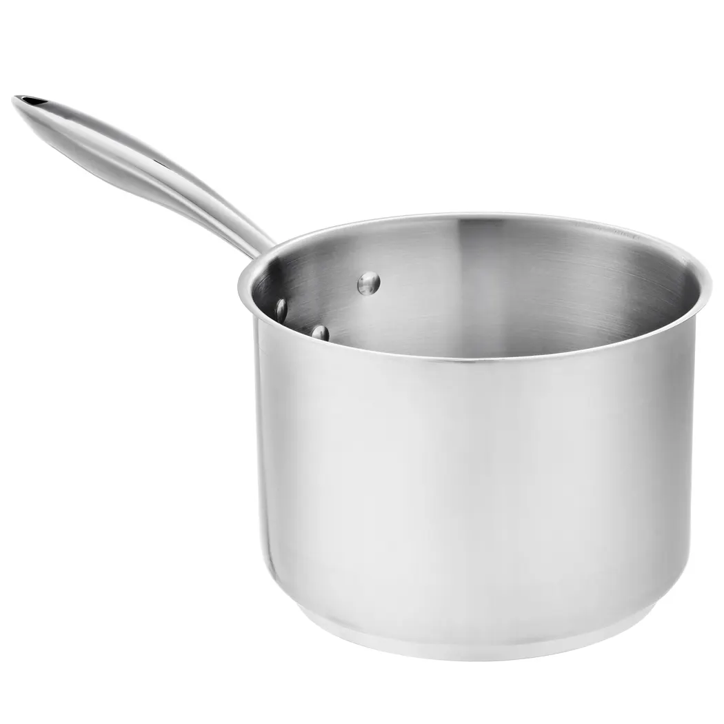Browne USA 5724036 Thermalloy 6‑qt Sauce Pan, 8‑1/2"×6" Stainless/1/4" Al Core, Induction Ready NSF