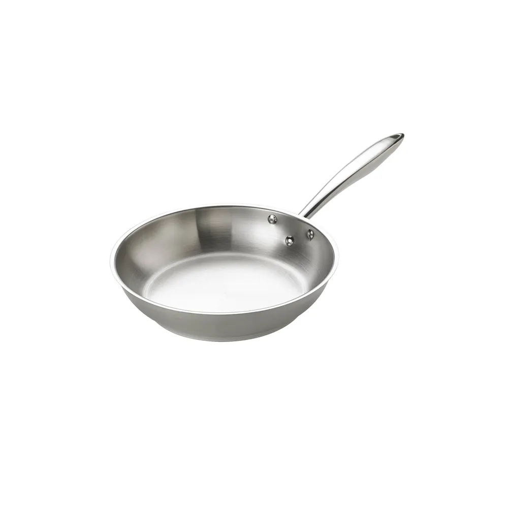 Browne USA 5724048 Thermalloy Fry Pan, 7-4/5" Dia x 1-1/2" Steel 1/4" Aluminum Core Induction Ready