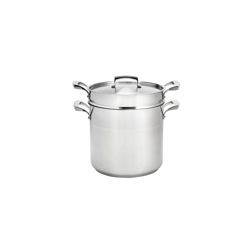 Browne USA 5724068 Double Boiler, 3-Piece 9 Qt 9-1/2" Pot with Insert Aluminum Core, Induction Ready