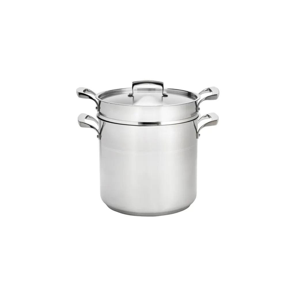 Browne USA 5724072 Double Boiler Set, 12 Qt 10¼" Pot with Insert & Cover, Core, Induction Ready